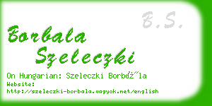 borbala szeleczki business card